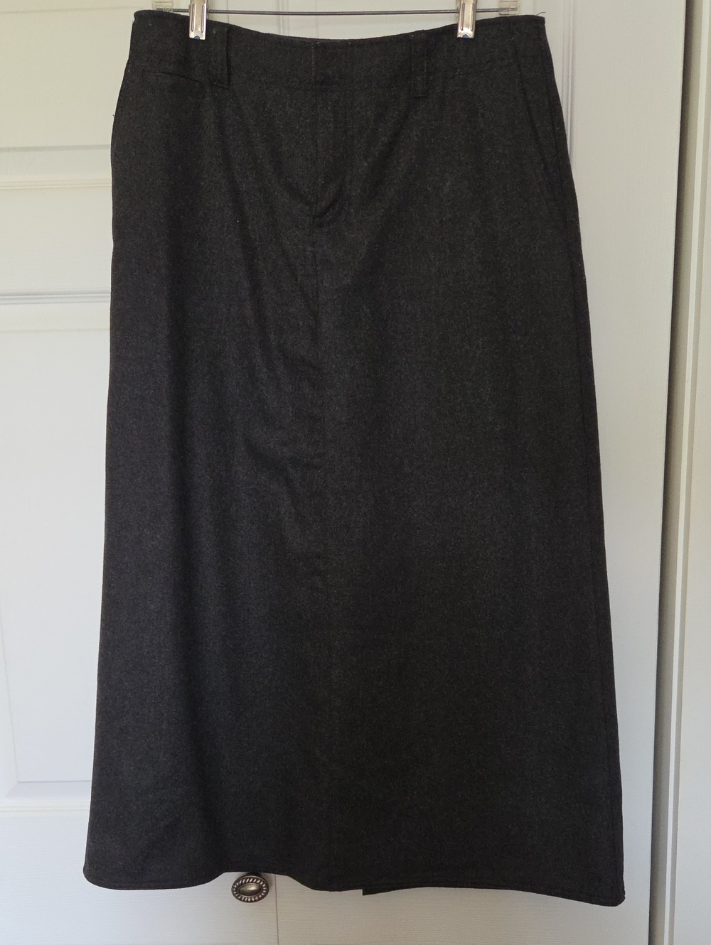L.L. Bean Women's Long Straight Skirt in Dark Gray